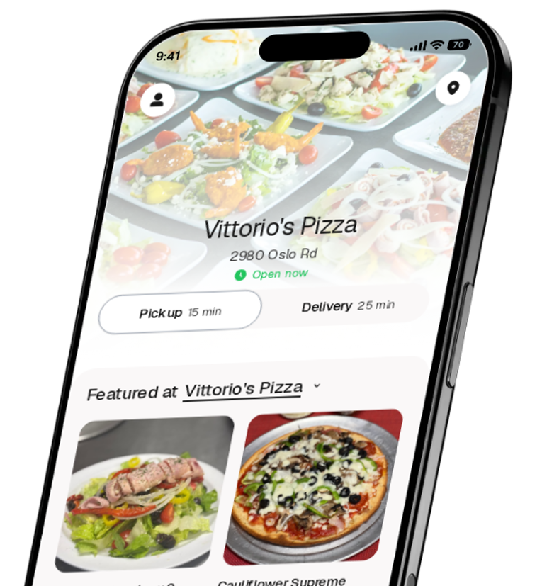 Vittorio's Pizza app preview